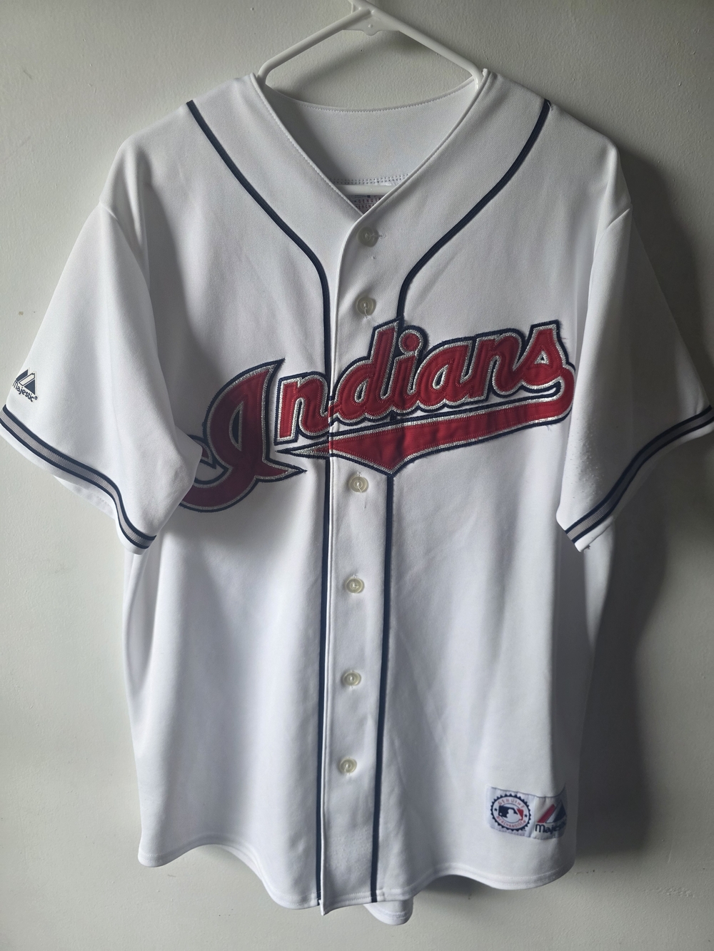 Grady Sizemore #24 Cleveland Indians Majestic Jersey Silver Stitched Mens Large